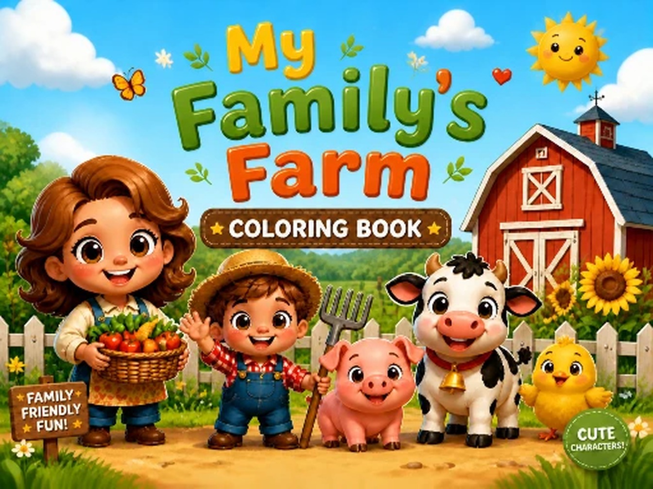 My Families Farm Coloring Book cover